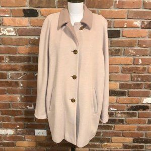 Pierrette Tan SuperAngora Coat Size 14